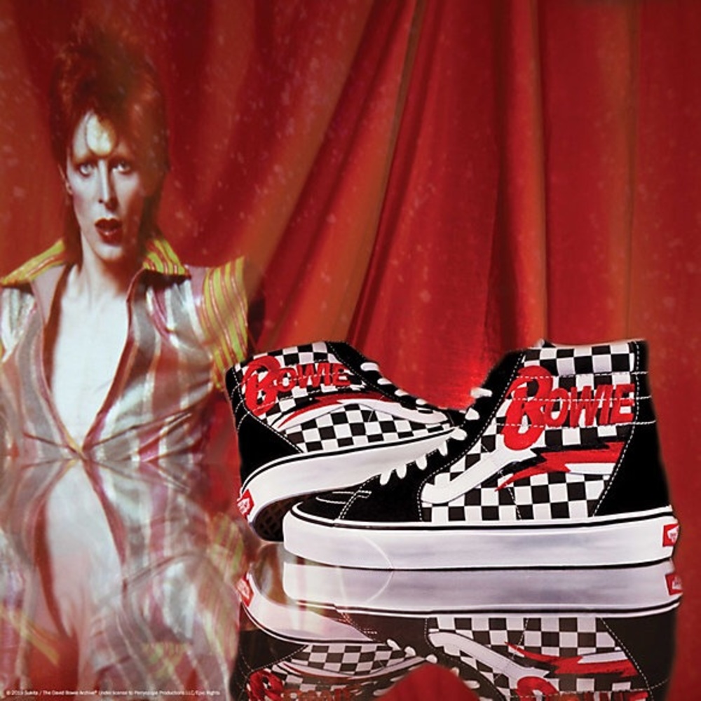 David Bowie Vans Sk8 Hi Checkered Hightops